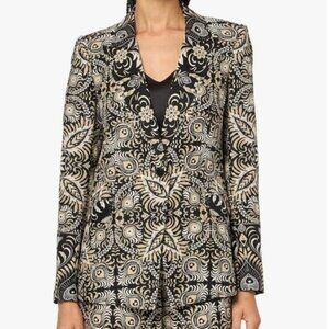 Kobi Halperin Sarai Floral-Print Single-Button Jacket Black Multi - S